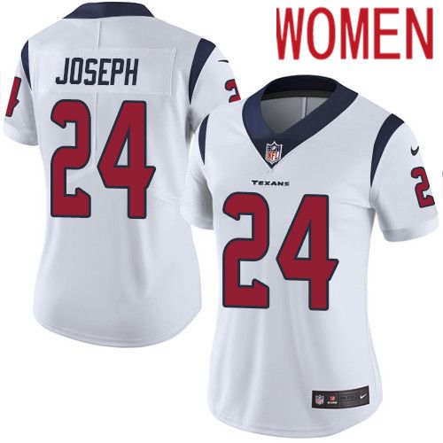 Women Houston Texans 24 Johnathan Joseph White Nike Vapor Limited NFL Jersey